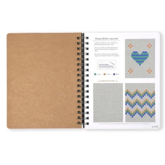 📚Yoobi Cross-Stitch Journal with Black Cover and Colorful Threads📚 - Picture 8 of 11